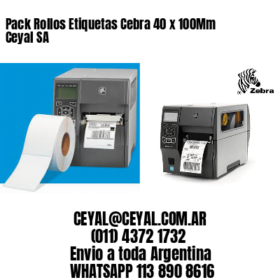 Pack Rollos Etiquetas Cebra 40 x 100Mm Ceyal SA