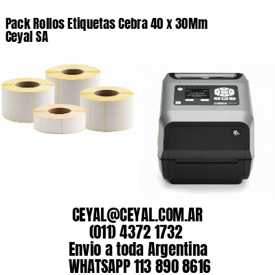 Pack Rollos Etiquetas Cebra 40 x 30Mm Ceyal SA