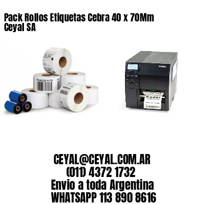 Pack Rollos Etiquetas Cebra 40 x 70Mm Ceyal SA
