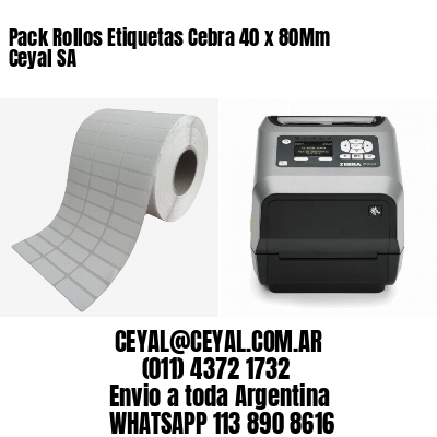 Pack Rollos Etiquetas Cebra 40 x 80Mm Ceyal SA