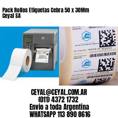 Pack Rollos Etiquetas Cebra 50 x 30Mm Ceyal SA