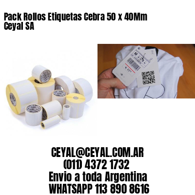 Pack Rollos Etiquetas Cebra 50 x 40Mm Ceyal SA