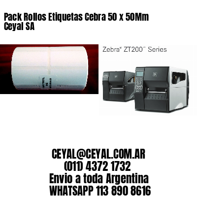 Pack Rollos Etiquetas Cebra 50 x 50Mm Ceyal SA