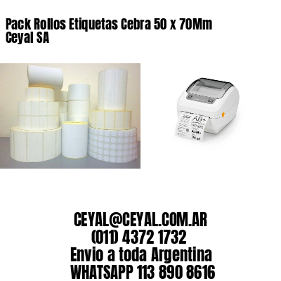 Pack Rollos Etiquetas Cebra 50 x 70Mm Ceyal SA