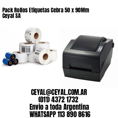 Pack Rollos Etiquetas Cebra 50 x 90Mm Ceyal SA