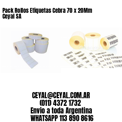 Pack Rollos Etiquetas Cebra 70 x 20Mm Ceyal SA