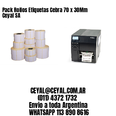 Pack Rollos Etiquetas Cebra 70 x 30Mm Ceyal SA
