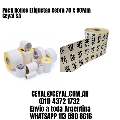 Pack Rollos Etiquetas Cebra 70 x 90Mm Ceyal SA