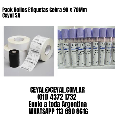 Pack Rollos Etiquetas Cebra 90 x 70Mm Ceyal SA