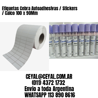 Etiquetas Cebra Autoadhesivas / Stickers / Calco 100 x 90Mm