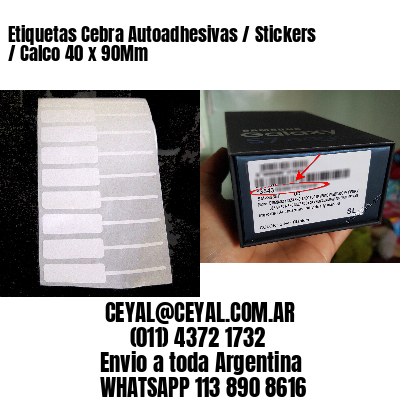 Etiquetas Cebra Autoadhesivas / Stickers / Calco 40 x 90Mm