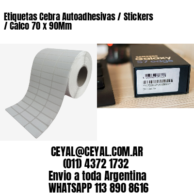 Etiquetas Cebra Autoadhesivas / Stickers / Calco 70 x 90Mm