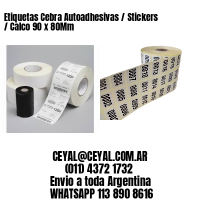 Etiquetas Cebra Autoadhesivas / Stickers / Calco 90 x 80Mm