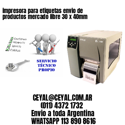 impresora para etiquetas envio de productos mercado libre 30 x 40mm