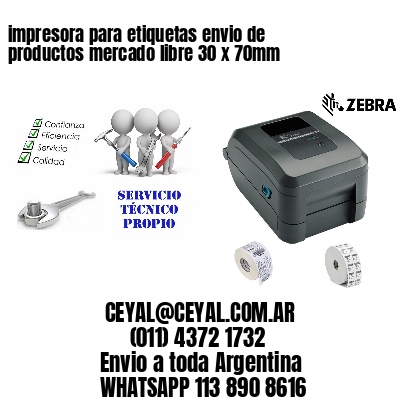 impresora para etiquetas envio de productos mercado libre 30 x 70mm