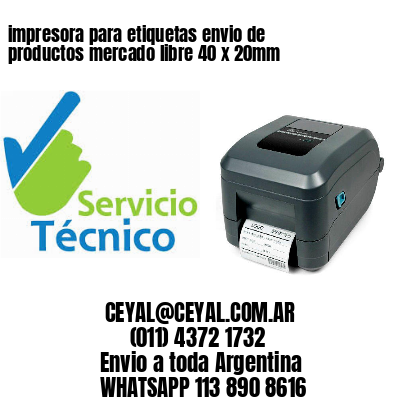 impresora para etiquetas envio de productos mercado libre 40 x 20mm