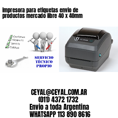 impresora para etiquetas envio de productos mercado libre 40 x 40mm