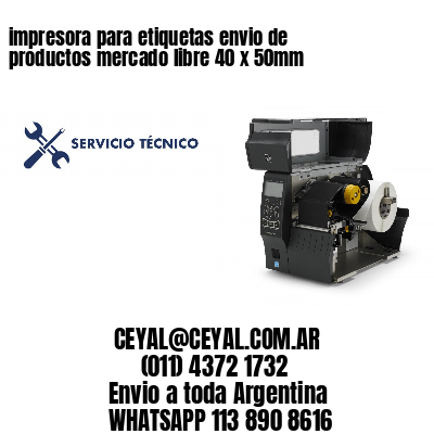 impresora para etiquetas envio de productos mercado libre 40 x 50mm