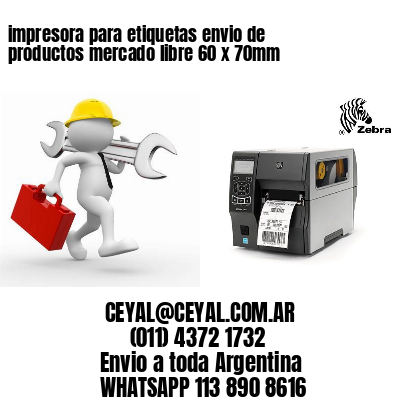 impresora para etiquetas envio de productos mercado libre 60 x 70mm
