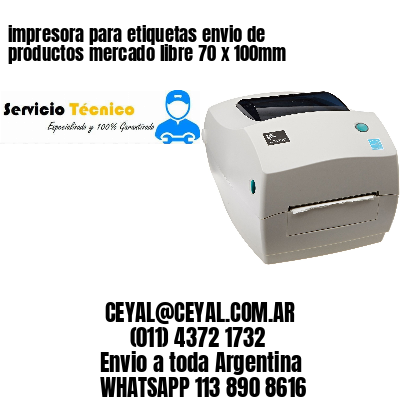 impresora para etiquetas envio de productos mercado libre 70 x 100mm