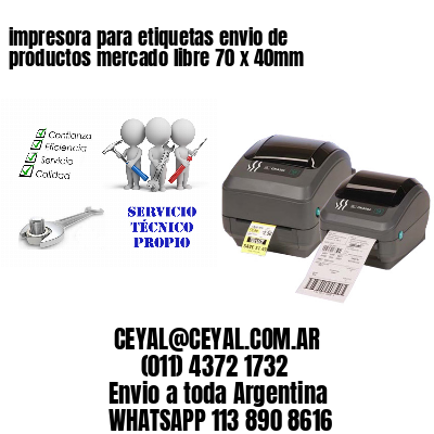 impresora para etiquetas envio de productos mercado libre 70 x 40mm