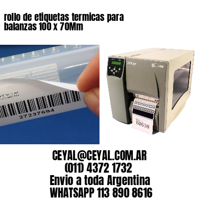 rollo de etiquetas termicas para balanzas 100 x 70Mm
