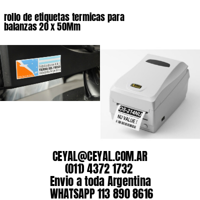 rollo de etiquetas termicas para balanzas 20 x 50Mm