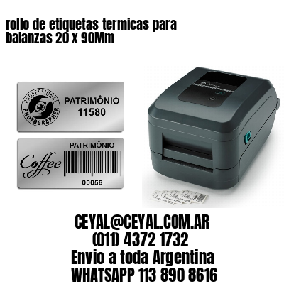 rollo de etiquetas termicas para balanzas 20 x 90Mm