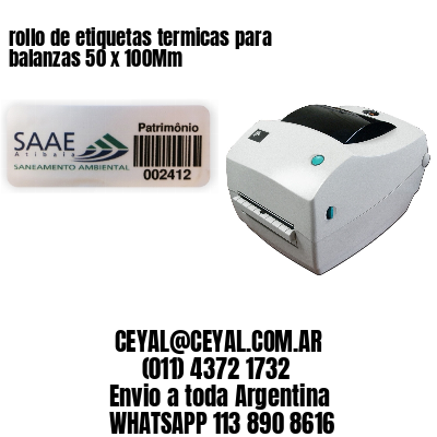 rollo de etiquetas termicas para balanzas 50 x 100Mm