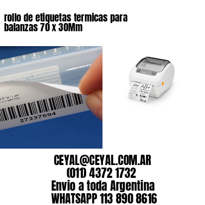 rollo de etiquetas termicas para balanzas 70 x 30Mm