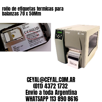 rollo de etiquetas termicas para balanzas 70 x 50Mm