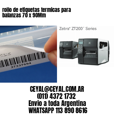 rollo de etiquetas termicas para balanzas 70 x 90Mm