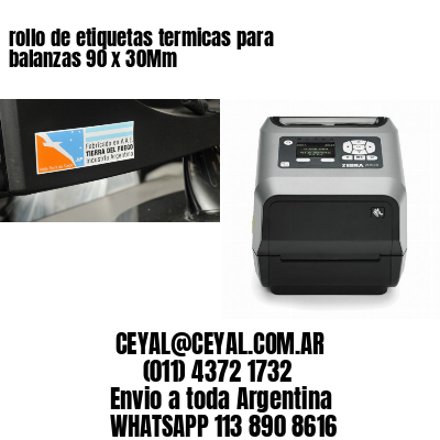 rollo de etiquetas termicas para balanzas 90 x 30Mm