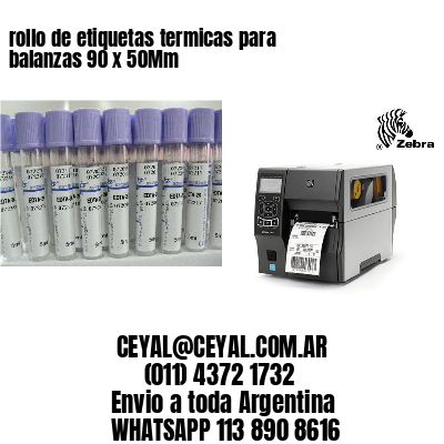 rollo de etiquetas termicas para balanzas 90 x 50Mm
