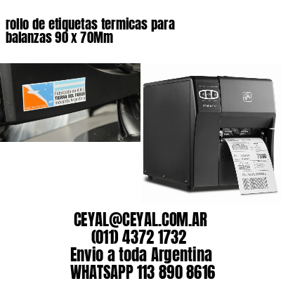 rollo de etiquetas termicas para balanzas 90 x 70Mm