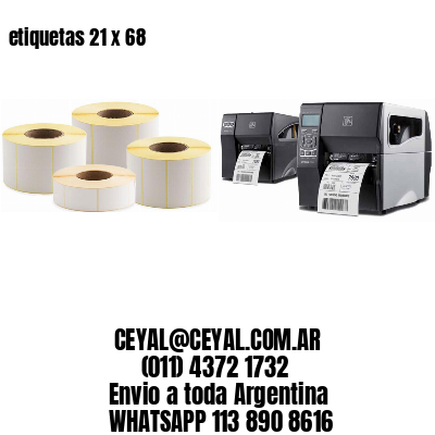 etiquetas 21 x 68