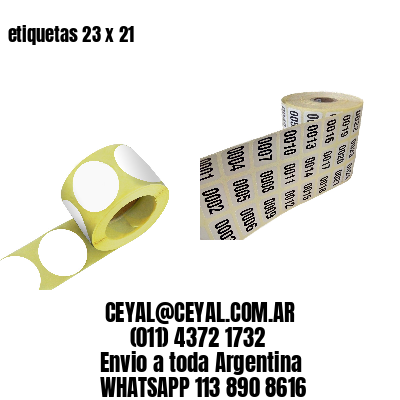 etiquetas 23 x 21