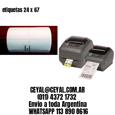 etiquetas 24 x 67