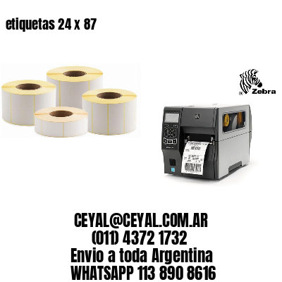 etiquetas 24 x 87