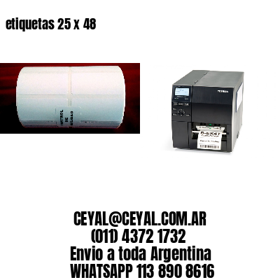 etiquetas 25 x 48