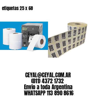etiquetas 25 x 68