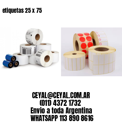 etiquetas 25 x 75