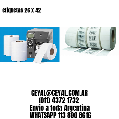 etiquetas 26 x 42