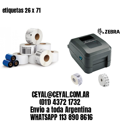 etiquetas 26 x 71
