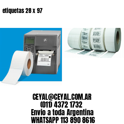 etiquetas 28 x 97
