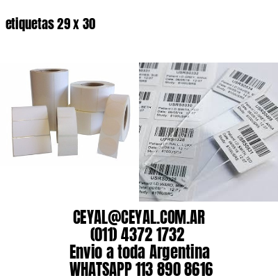 etiquetas 29 x 30