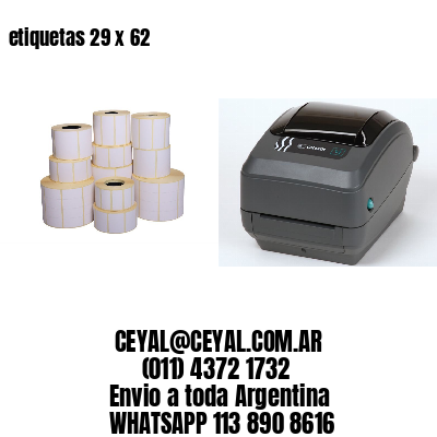 etiquetas 29 x 62