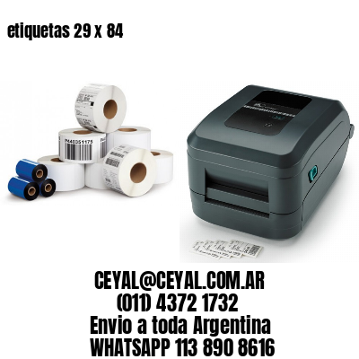 etiquetas 29 x 84
