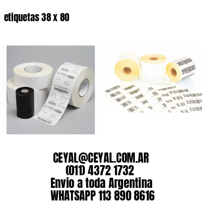 etiquetas 38 x 80