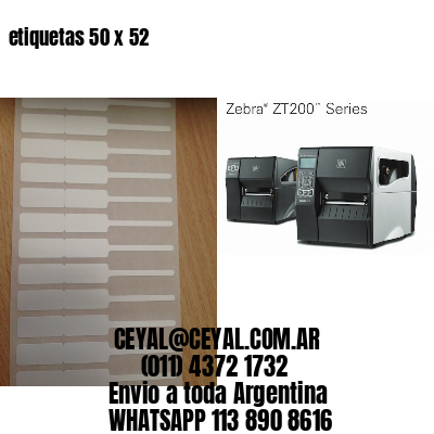 etiquetas 50 x 52